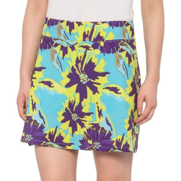 Kyodan Dresses & Skirts - Kyodan Golf Printed Purple Teal Stretchy Skort XS